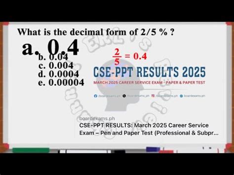 civil service exam result today